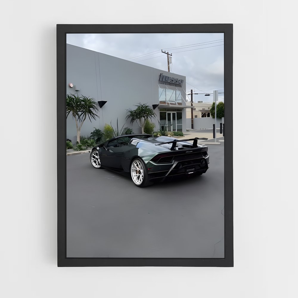 Poster Huracan Noir Performance – affiche Lamborghini (vue 2)